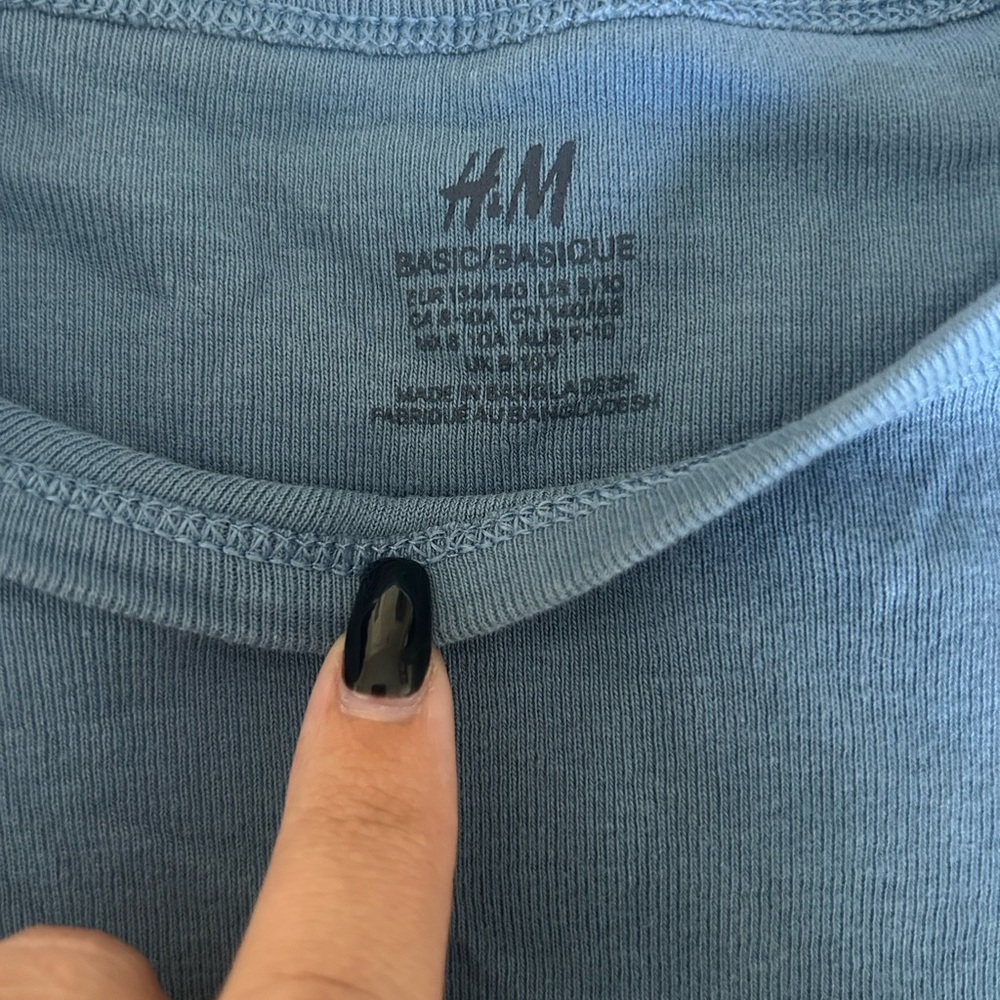 H&M Light Blue Basic Tee - Picture 2 of 2